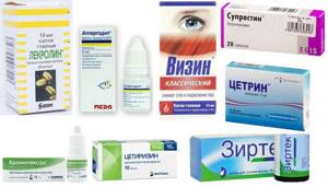 Препараты для лечения отека глаз при аллергии
